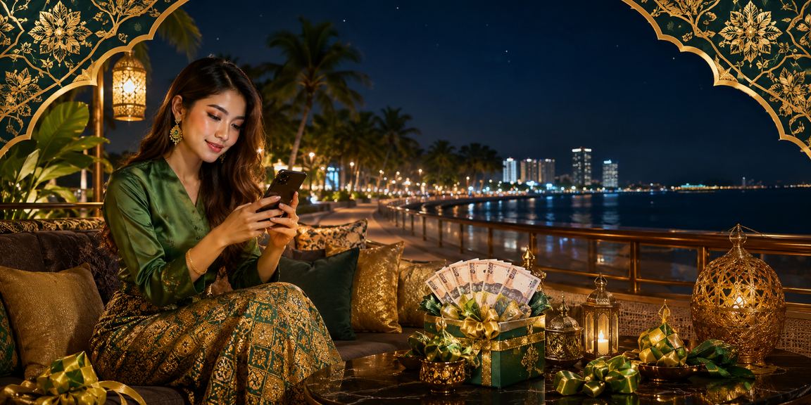 Pengguna mengakses promosi dan tawaran 640 melalui telefon mudah alih di Penang